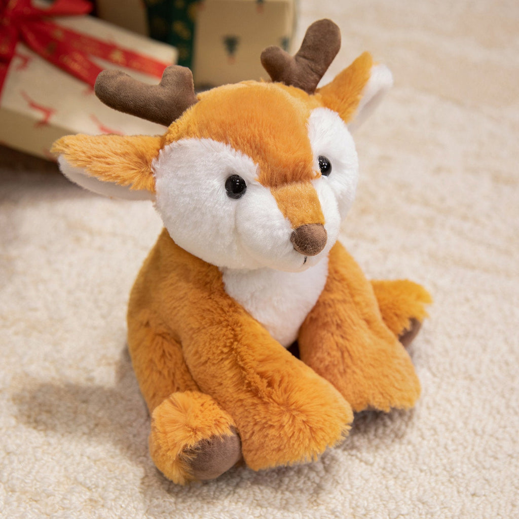Plush Lamb Soft Toy with Faux Fur and Embroidered Features, 9 inch