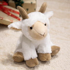 Plush Lamb Soft Toy with Faux Fur and Embroidered Features, 9 inch