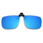 Polarised Clip-On Sunglasses for Glasses, Rectangular or Aviator Style