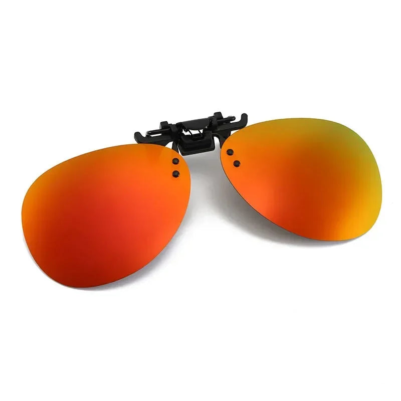 Polarised Clip-On Sunglasses for Glasses, Rectangular or Aviator Style