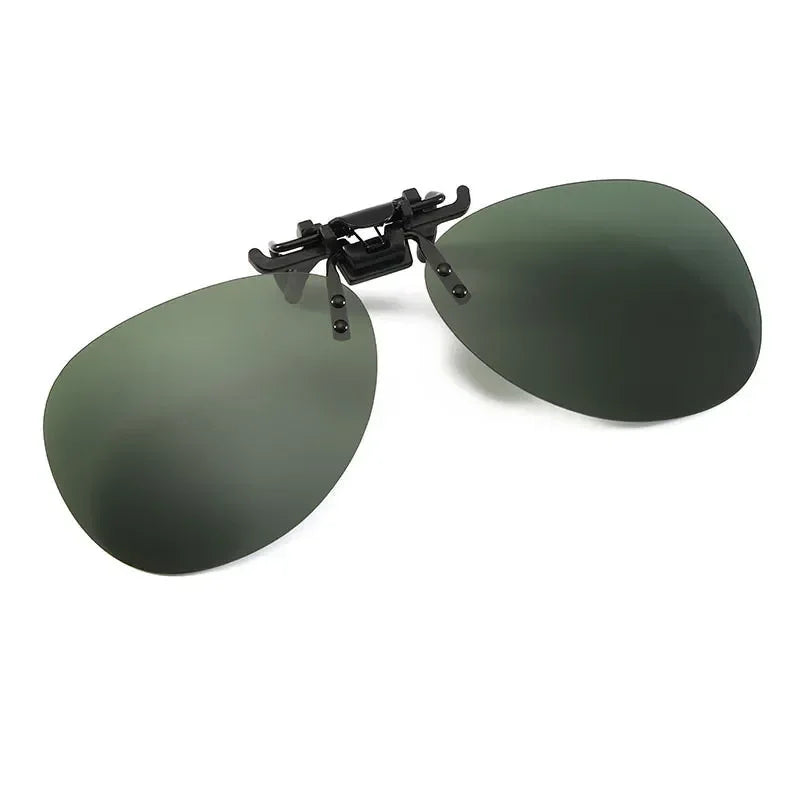 Polarised Clip-On Sunglasses for Glasses, Rectangular or Aviator Style