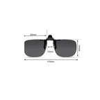 Polarised Clip-On Sunglasses for Glasses, Rectangular or Aviator Style