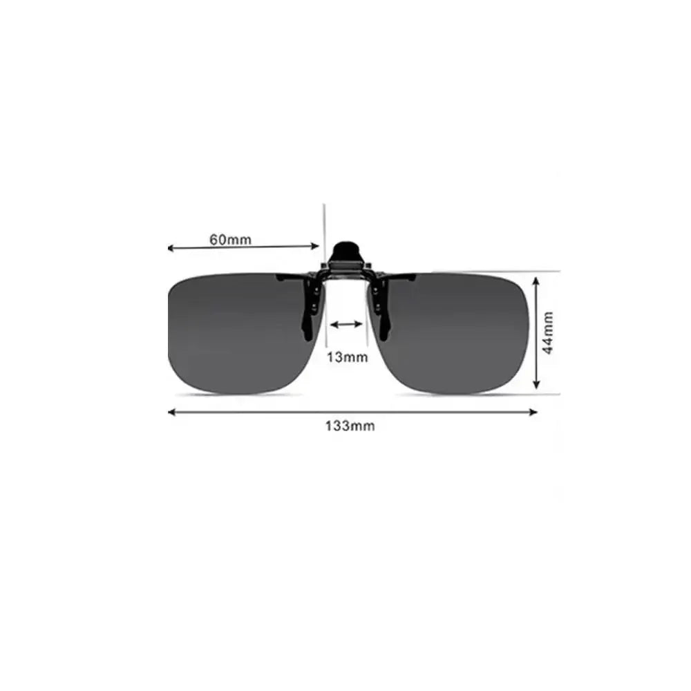 Polarised Clip-On Sunglasses for Glasses, Rectangular or Aviator Style