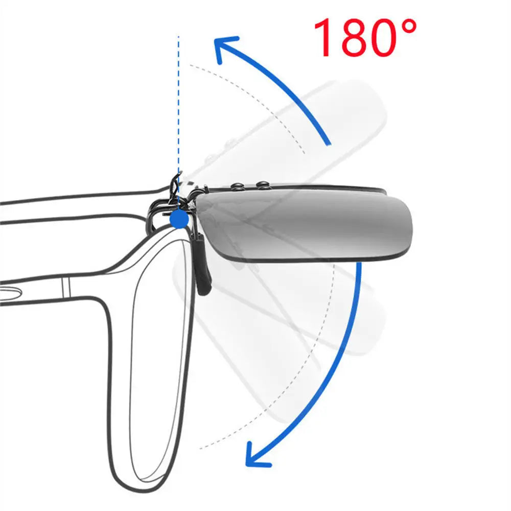 Polarised Clip-On Sunglasses for Glasses, Rectangular or Aviator Style
