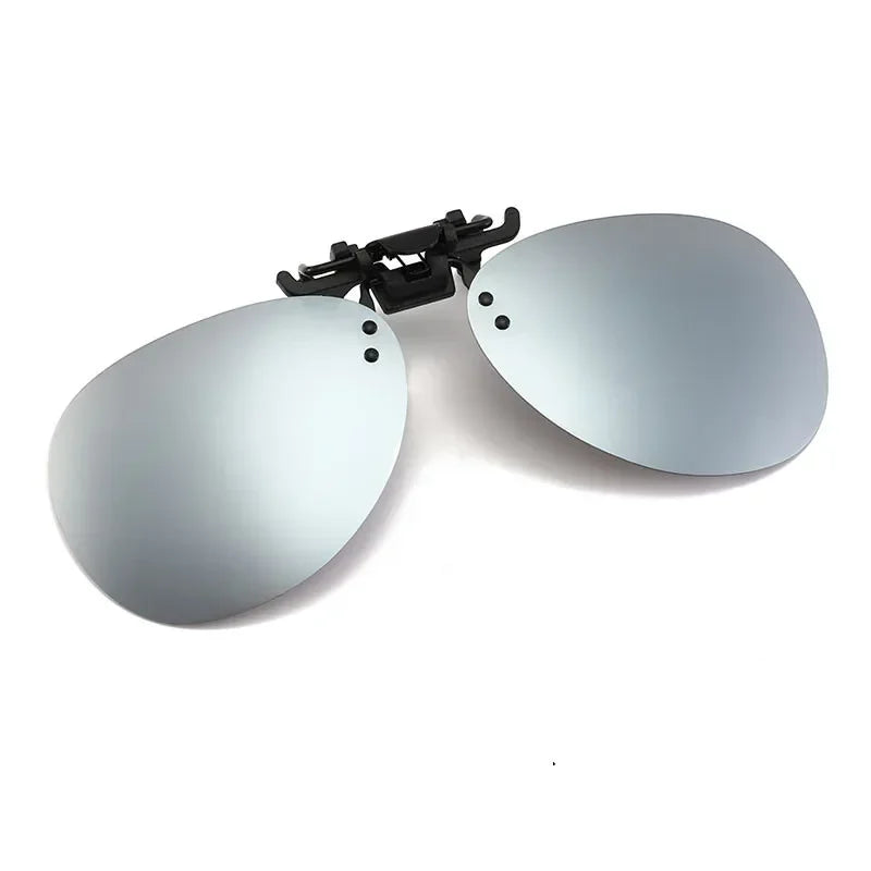 Polarised Clip-On Sunglasses for Glasses, Rectangular or Aviator Style