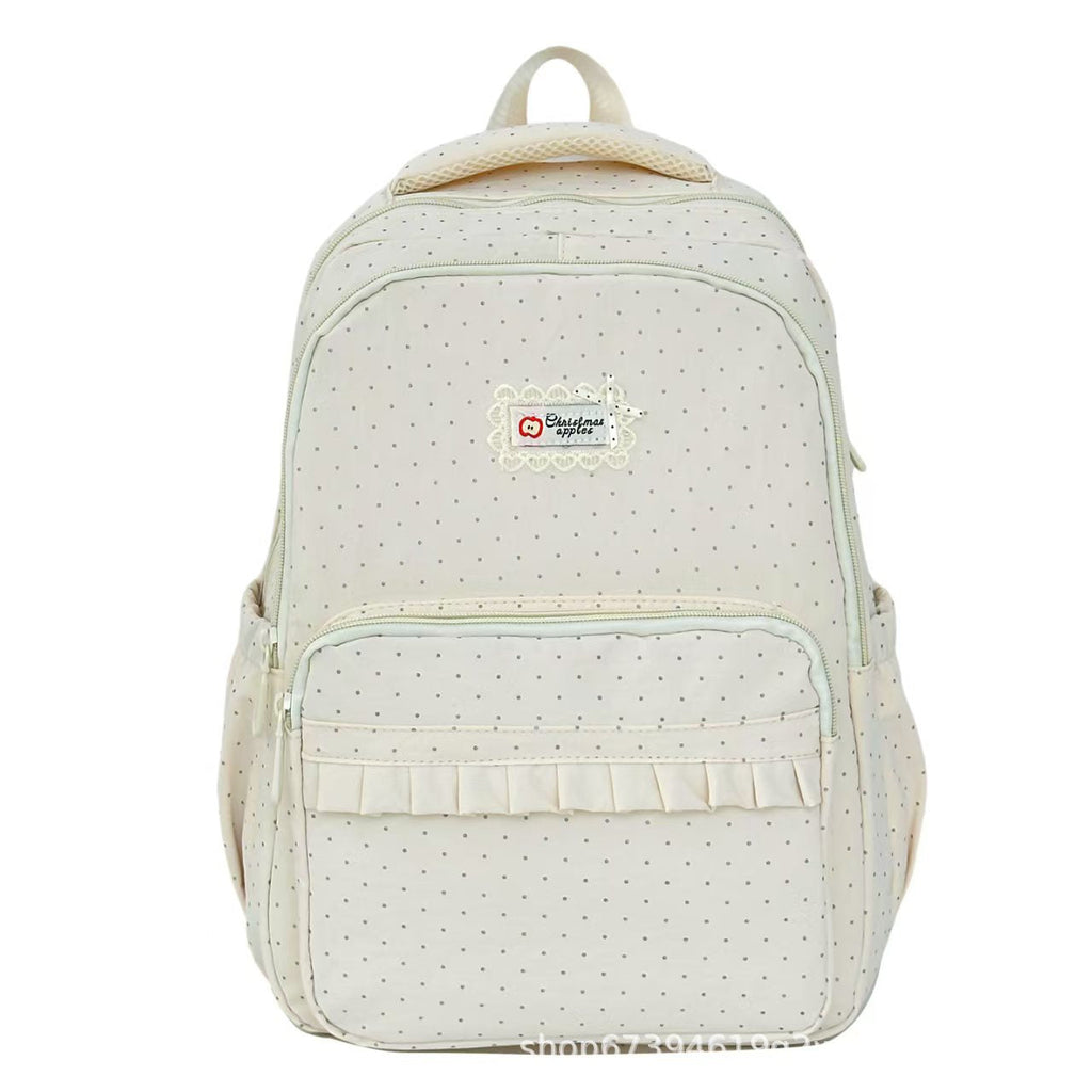 Polka Dot Ruffled Backpack