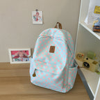 Polka Dot School Backpack with Multiple Compartments