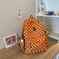 Polka Dot School Backpack with Multiple Compartments
