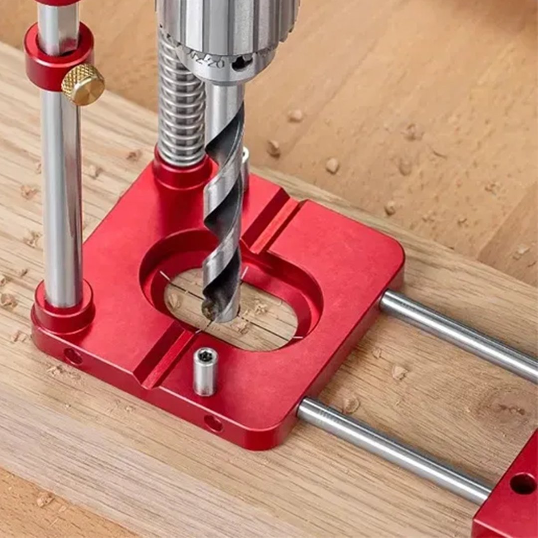 Portable Adjustable Drill Press Guide Jig for Handheld Drills