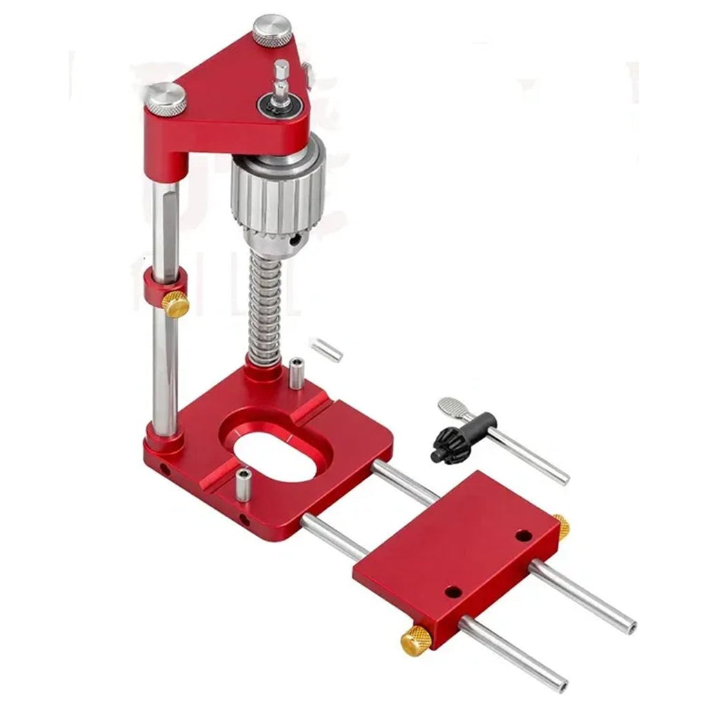 Portable Adjustable Drill Press Guide Jig for Handheld Drills