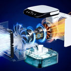 Portable Air Cooler with Humidifier, LED Light and 900ml Tank