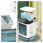Portable Air Cooler with Humidifier, LED Light and 900ml Tank