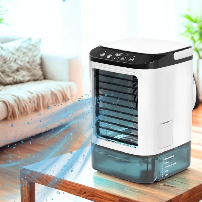 Portable Air Cooler with Humidifier, LED Light and 900ml Tank