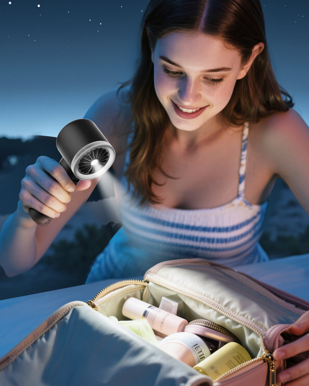 Portable High-Speed Handheld Turbo Fan with LED Display