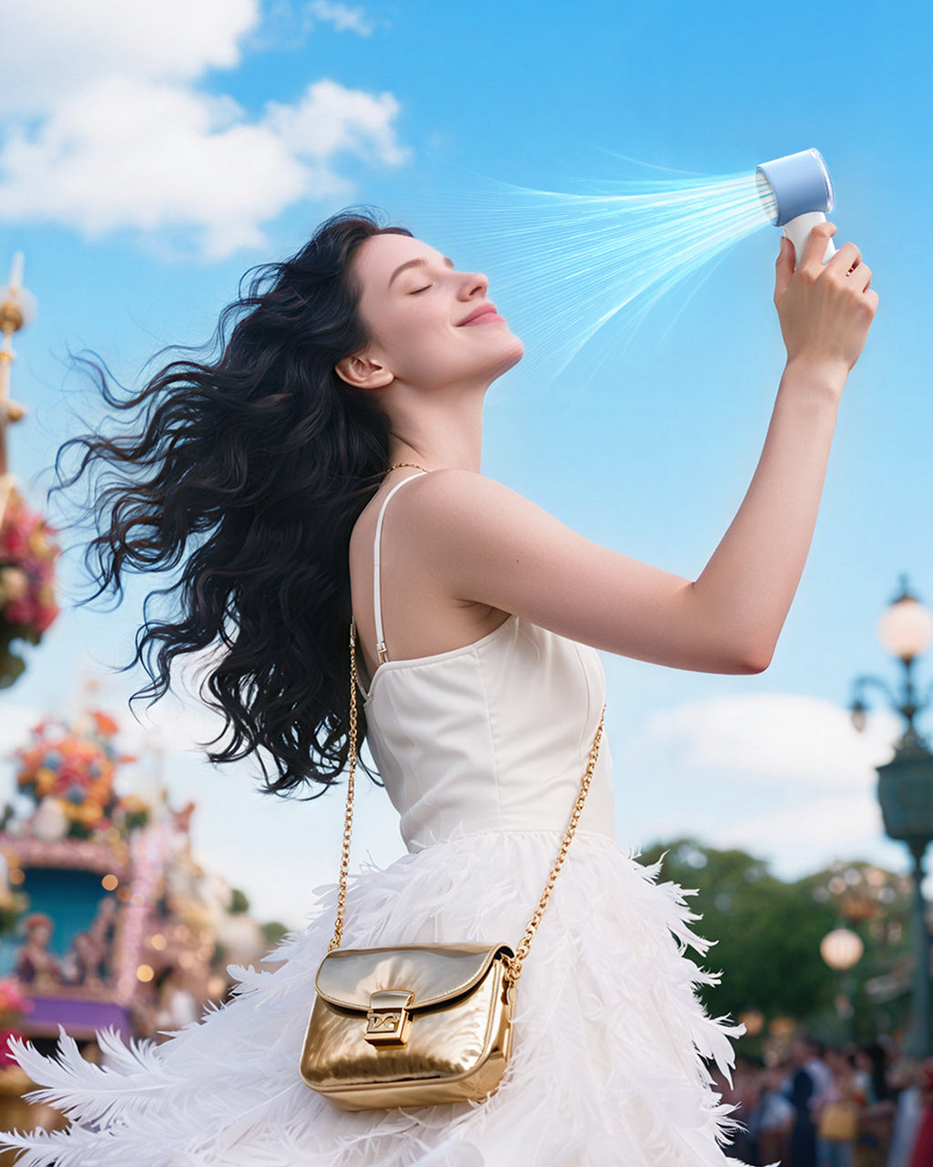 Portable High-Speed Handheld Turbo Fan with LED Display