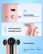 Portable High-Speed Handheld Turbo Fan with LED Display