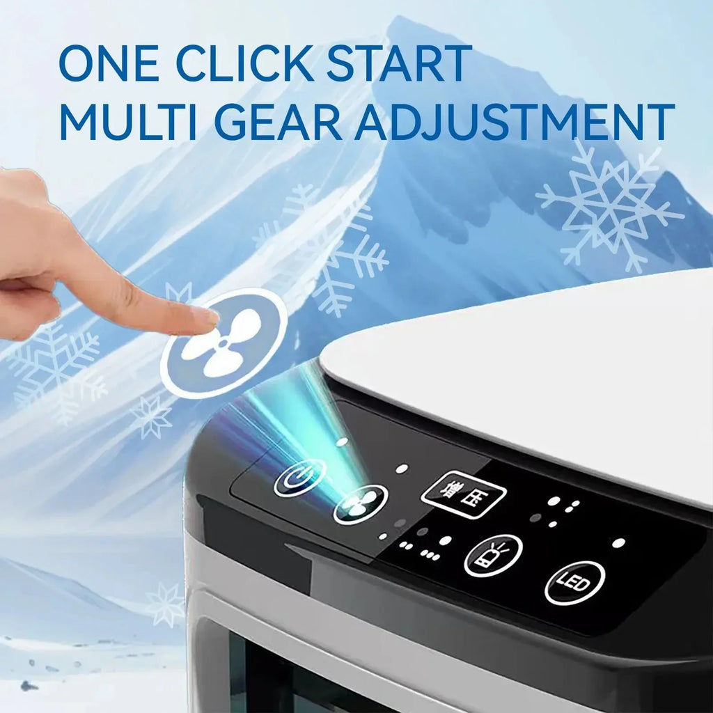 Portable Mini Electric Fan and Humidifier, 3-Speed, 900ML Water Tank