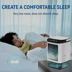 Portable Mini Electric Fan and Humidifier, 3-Speed, 900ML Water Tank