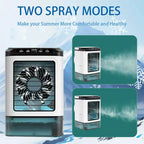 Portable Mini Electric Fan and Humidifier, 3-Speed, 900ML Water Tank