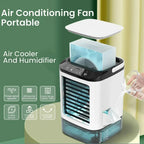 Portable Mini Electric Fan and Humidifier, 3-Speed, 900ML Water Tank