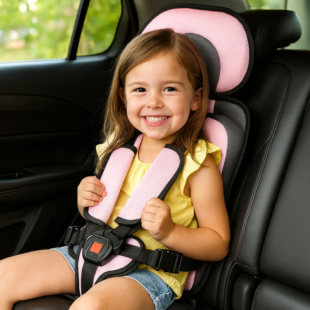 Portable Narrow Toddler Travel Booster Car Seat with Harness