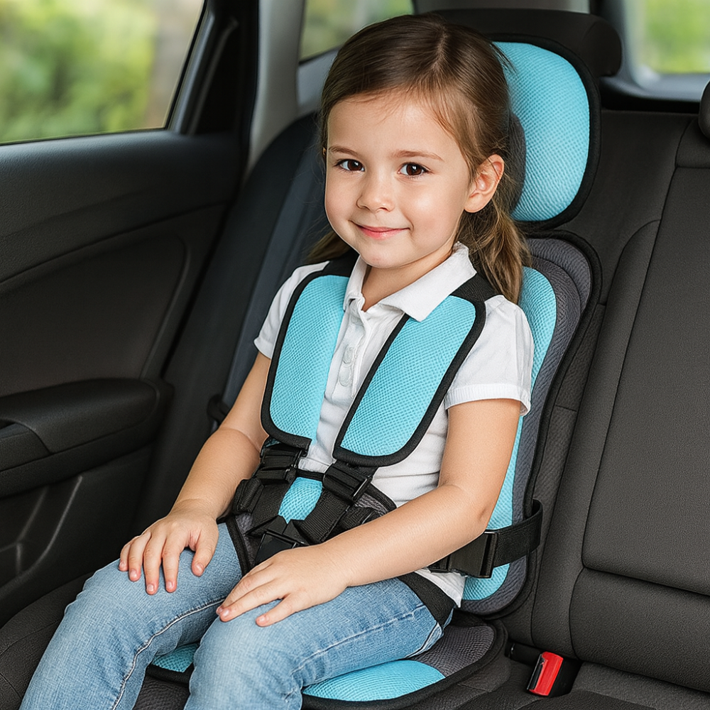 Portable Narrow Toddler Travel Booster Car Seat with Harness