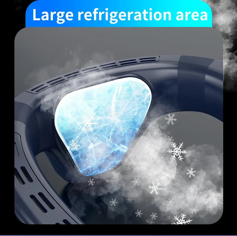 Portable Rechargeable Neck Fan, 5200mAh, Personal Outdoor Cooling