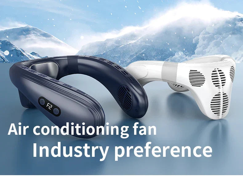 Portable Rechargeable Neck Fan, 5200mAh, Personal Outdoor Cooling