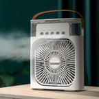 Portable USB Table Fan with Misting, 3 Speeds and 5 Spray Heads