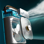 Portable USB Table Fan with Misting, 3 Speeds and 5 Spray Heads