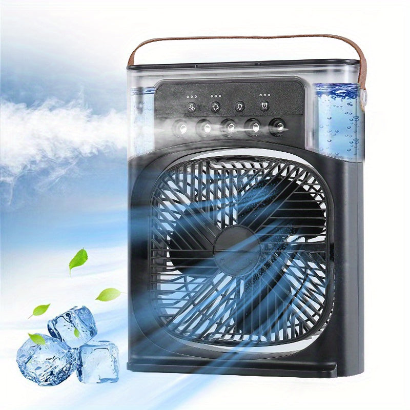 Portable USB Table Fan with Misting, 3 Speeds and 5 Spray Heads