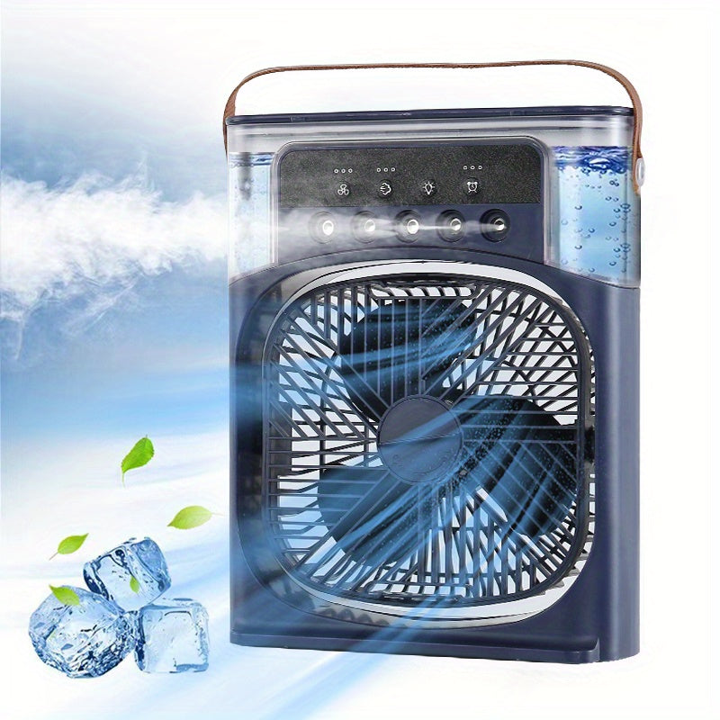 Portable USB Table Fan with Misting, 3 Speeds and 5 Spray Heads