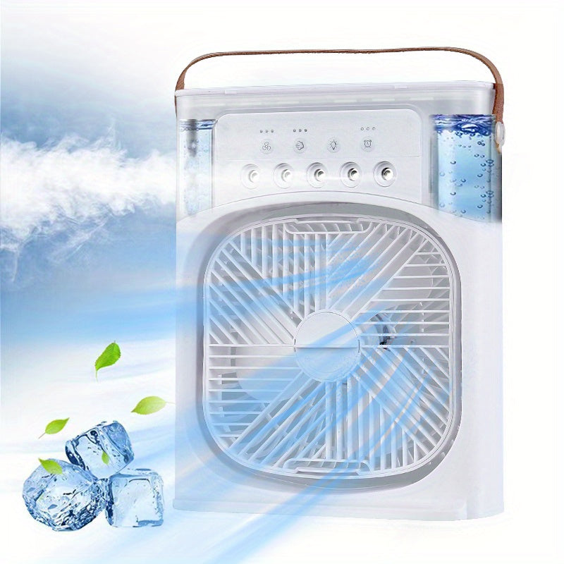 Portable USB Table Fan with Misting, 3 Speeds and 5 Spray Heads