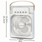 Portable USB Table Fan with Misting, 3 Speeds and 5 Spray Heads
