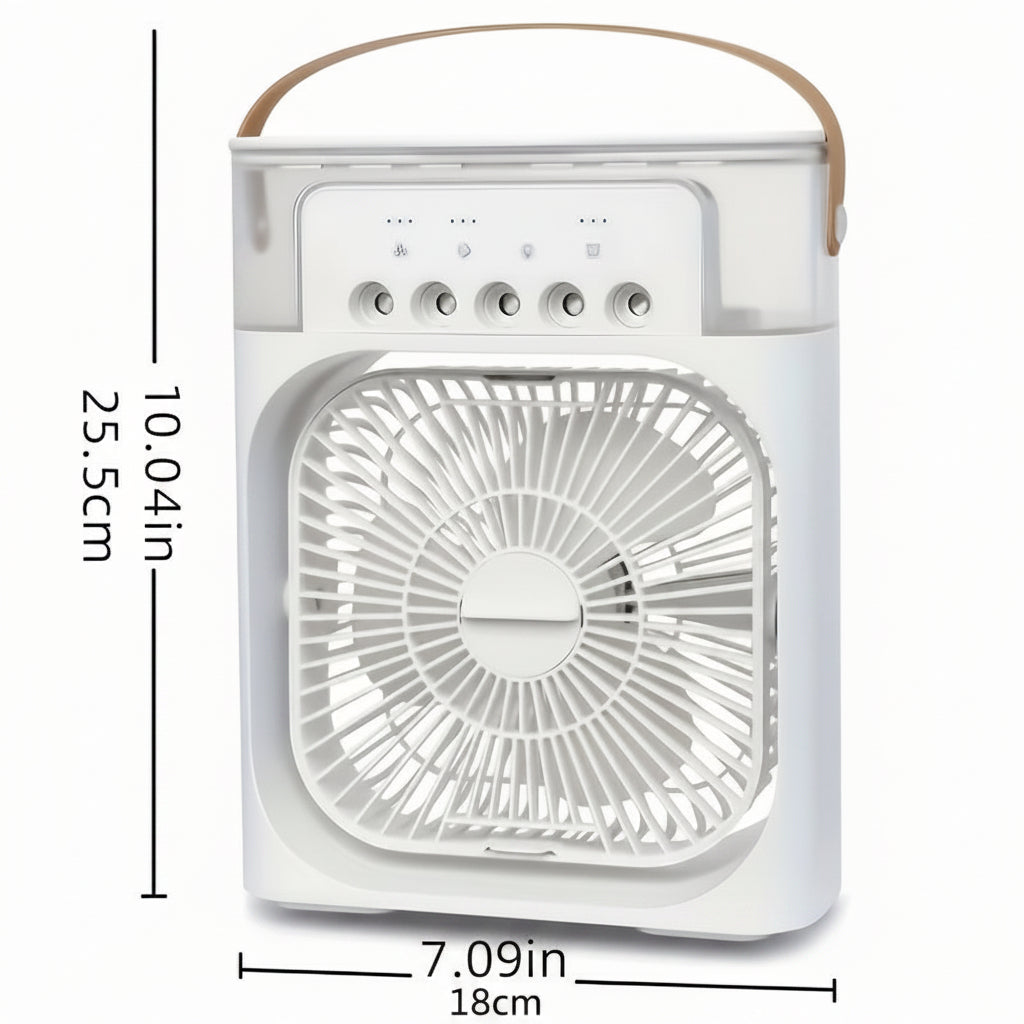 Portable USB Table Fan with Misting, 3 Speeds and 5 Spray Heads