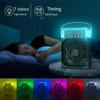 Portable USB Table Fan with Misting, 3 Speeds and 5 Spray Heads