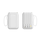 Power Bank with Integrated Cables, Lightning and Micro-USB