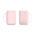 Power Bank with Integrated Cables, Lightning and Micro-USB