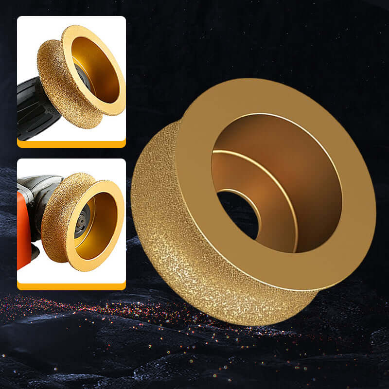 Edge Diamond Grinding Wheel for Marble, Granite, Quartz - Brazing Emery, 25mm, view 10