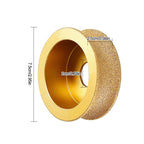 Edge Diamond Grinding Wheel for Marble, Granite, Quartz - Brazing Emery, 25mm, view 11