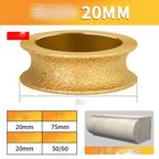 Edge Diamond Grinding Wheel for Marble, Granite, Quartz - Brazing Emery, 25mm, view 12