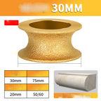 Edge Diamond Grinding Wheel for Marble, Granite, Quartz - Brazing Emery, 25mm, view 14