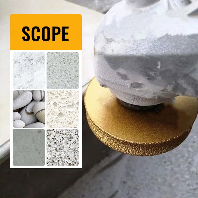 Edge Diamond Grinding Wheel for Marble, Granite, Quartz - Brazing Emery, 25mm, view 2