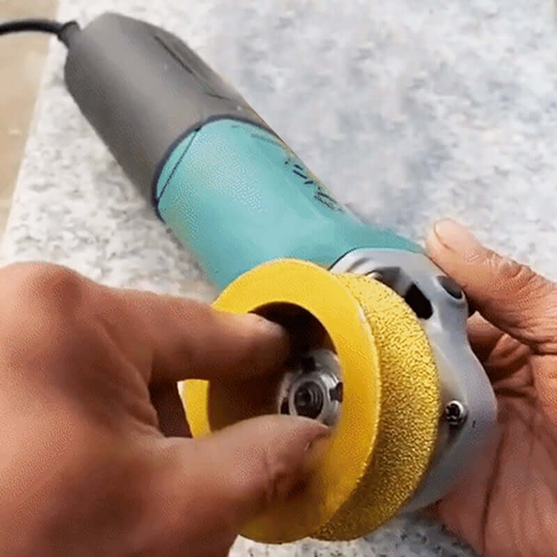 Edge Diamond Grinding Wheel for Marble, Granite, Quartz - Brazing Emery, 25mm, view 5