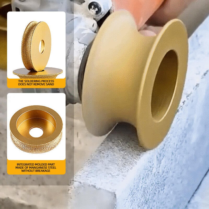 Edge Diamond Grinding Wheel for Marble, Granite, Quartz - Brazing Emery, 25mm, view 8