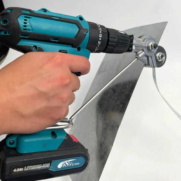 Metal Nibbler Drill Attachment for Sheet Metal Cutting - Ergonomic Handle, 500g, view 5
