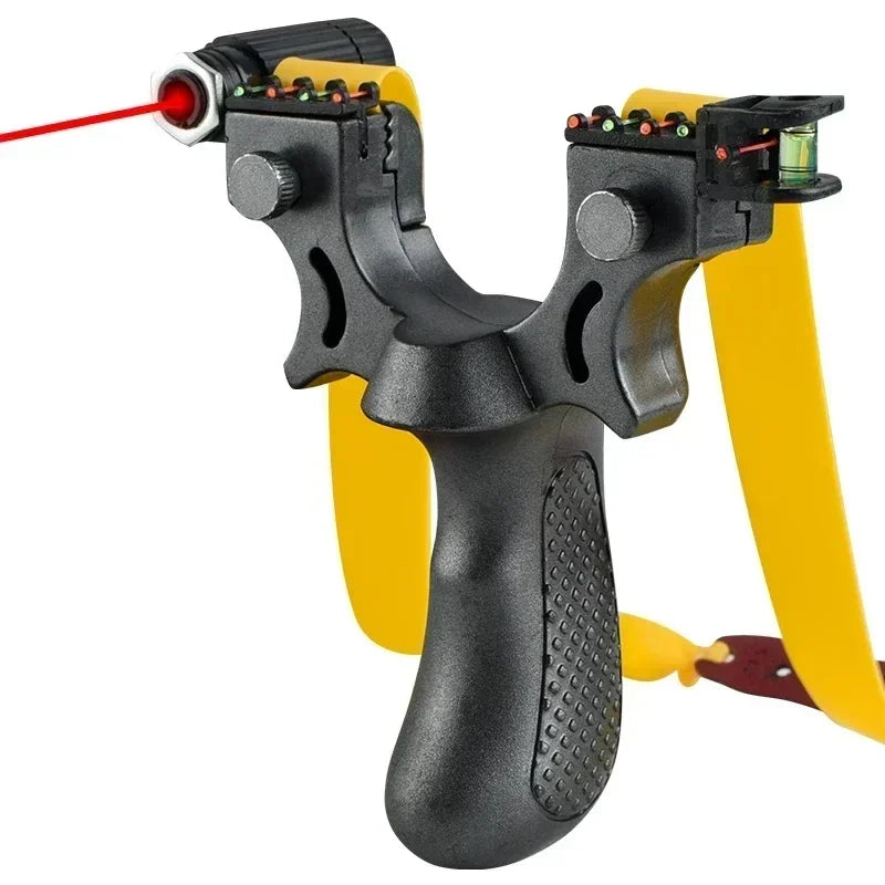 Precision Slingshot with Laser Sight, Level and Non-Slip Grip