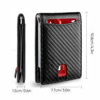 PU Leather RFID-Blocking Card Holder Wallet with Money Clip