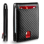 PU Leather RFID-Blocking Card Holder Wallet with Money Clip