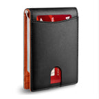 PU Leather RFID-Blocking Card Holder Wallet with Money Clip